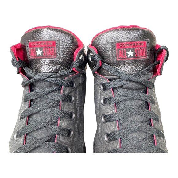Converse All Star 164883C Chuck Taylor High Top Black Red Men's 10 Women's 12 - Picture 9 of 13